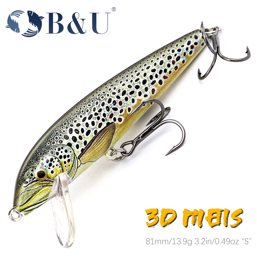 Fishing Lure Jerkbait - B&U 80mm Batan Minnow Wobbling Balıkçılık