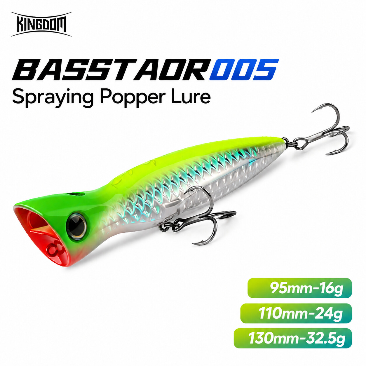 Kingdom Basstaor Popper Yemi 9 - Fishing Lure Topwater incelemesi ve fiyatı
